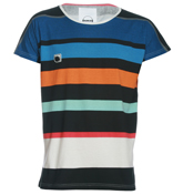 Ryka Black and Coloured Stripe T-Shirt