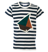 Humor Sail Dark Marine and White Stripe T-Shirt