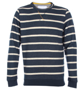 Humor Smack Dress Blue Striped Sweater