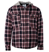 Stur Navy Checked Hooded Over-Shirt