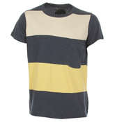 Humor Vio Dress Blues Melange Stripe T-Shirt