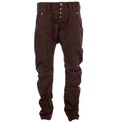 Humor Zanka Chestnut Drop Crotch Chino Trousers