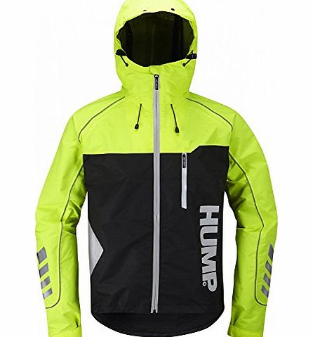 Hump Signal Mens Waterproof Cycle Bike Jacket Medium Safety Yellow