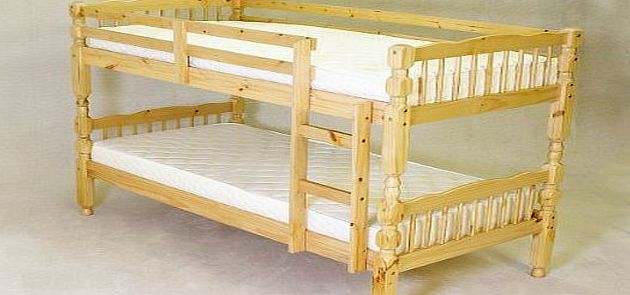 Humza Amani Rio Verona Pine Wood 3Ft Bunk Bed Converts To Single Beds by Humza Amani