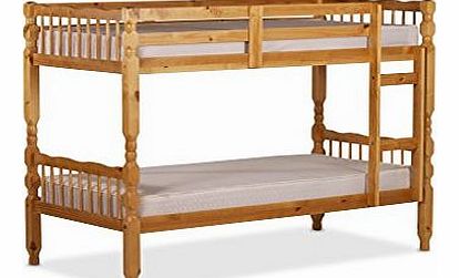 Humza Amani Rio Verona Pine Wood 3Ft Bunk Bed Converts To Single Beds