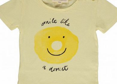 Hundred Pieces Donut baby T-shirt Pale yellow `3 months,6