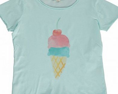 Hundred Pieces Ice cream T-shirt Pale green `2 years,4 years,6