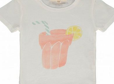 Hundred Pieces Lemonade baby T-shirt Ecru `3 months,6 months,12