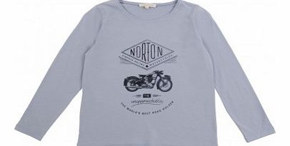 Hundred Pieces Moto Norton T-Shirt Blue `2 years,4 years,6