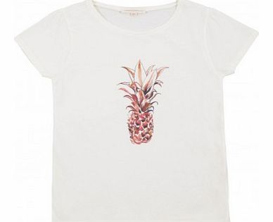Hundred Pieces Pleated Pineapple T-shirt Off white `2 years,6