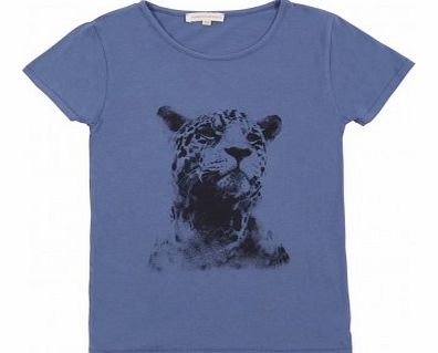 Hundred Pieces Shark T-shirt Denim blue `12 years,14 years,16