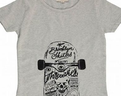 Hundred Pieces Skateboard T-shirt Heather grey `4 years,6