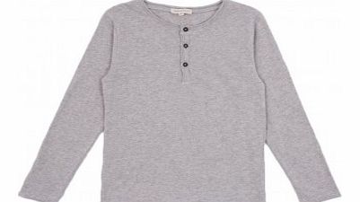 Hundred Pieces Tunisian Collar T-shirt Heather grey `2 years,6