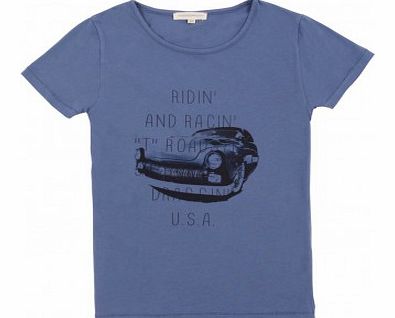 Hundred Pieces Vintage Car T-shirt Denim blue `14 years