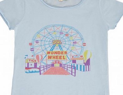 Hundred Pieces Wonder Wheel T-shirt Pale blue `2 years,4
