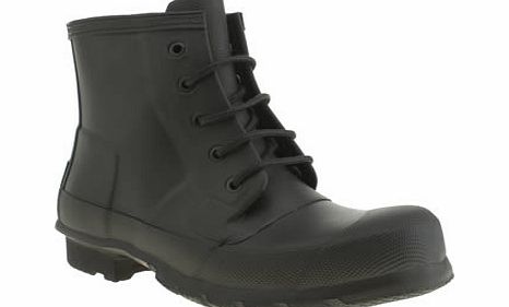 Hunter Black Original Lace Up Boots