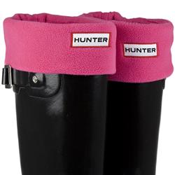 Hunter Female Fleece Welly Socks Textile Upper Comfort Boots in Fuschia