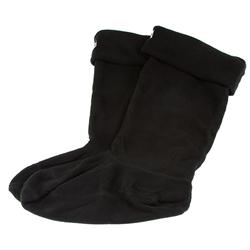 Female Fleece Welly Socks Textile Upper in Black