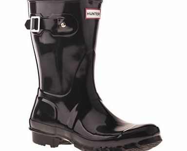 Hunter Navy Original Gloss Short Ii Boots