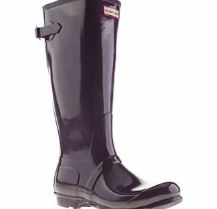 Hunter Purple Original Back Adjustable Boots