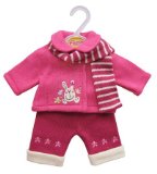 Hunter Toys Ltd Petite Dolls Pink Jacket,Cream Trousers and Scarf Set for Baby Dolls