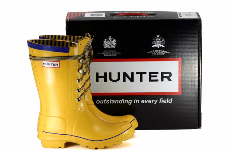 Hunter Wellies - Festival Lace - Yellow