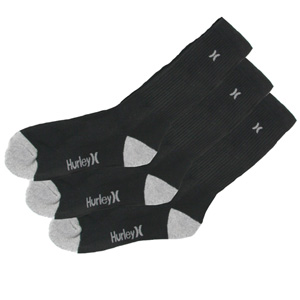 Hurley Crew Socks 3 Sock pack - Black