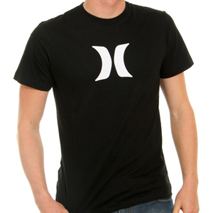 Hurley Icon Black Tee shirt - Black/White