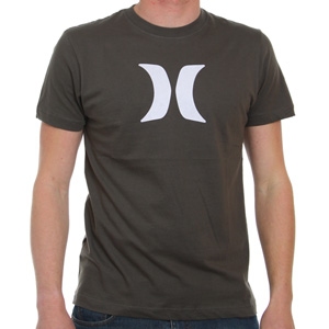Hurley Icon Tee shirt - Cinder/White