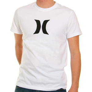 Hurley Icon White Tee shirt - White/Black