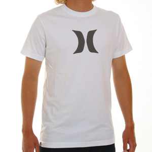 Hurley Icon White Tee shirt - White/Cinder