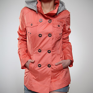 Hurley Ladies Winchester Slicker Peacoat mac -