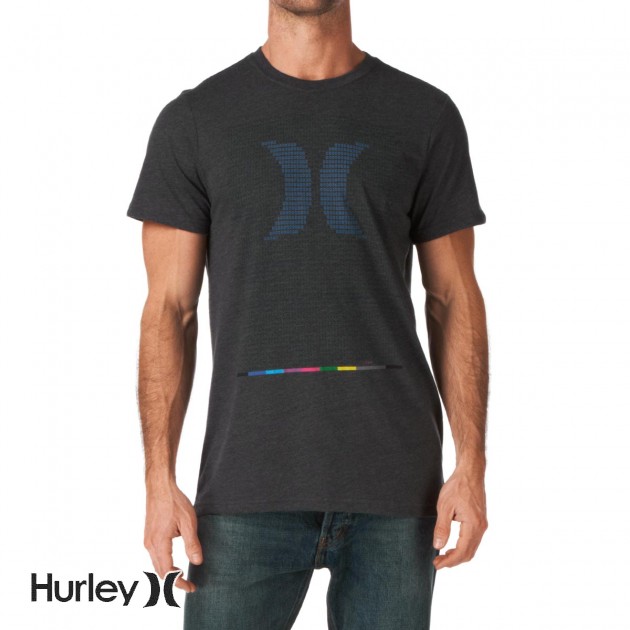 Hurley Mens Hurley Code T-Shirt - Heather Black