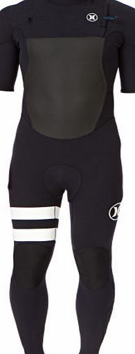 Hurley Mens Hurley Fusion 2mm Short Sleeve Chest Zip