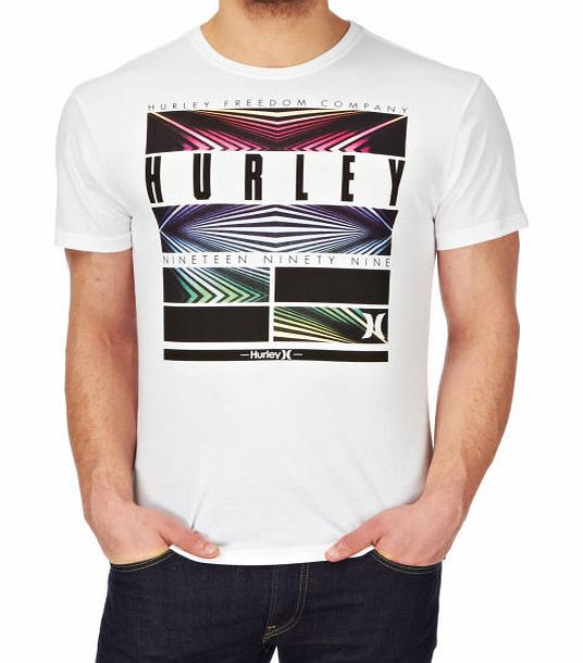 Hurley Mens Hurley Hemisphere Block Out T-shirt - White