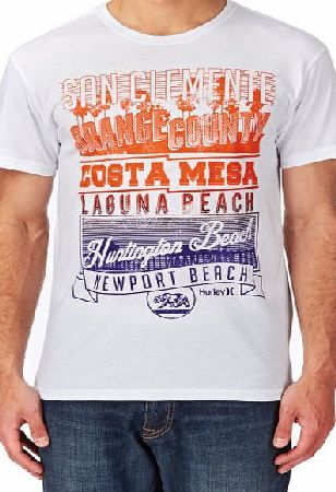 Hurley Mens Hurley Orange County T-shirt - White