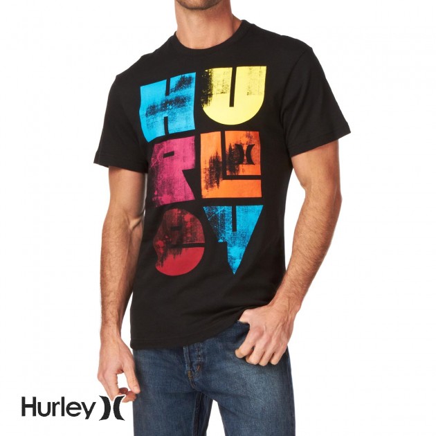 Hurley Mens Hurley Shapes T-Shirt - Black