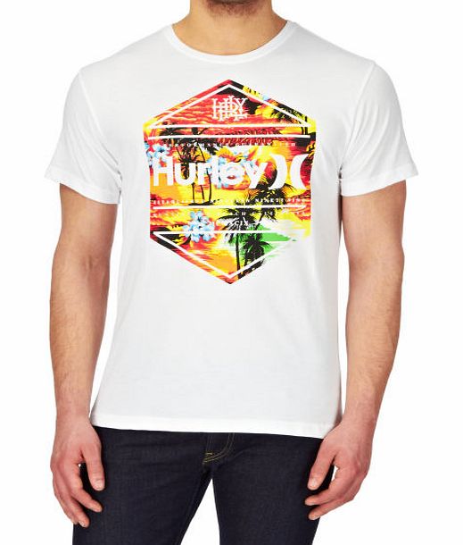 Hurley Mens Hurley Tropics T-Shirt - White