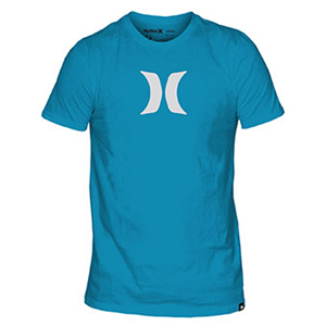 Hurley Mens Mens Hurley Icon T-Shirt. Cyan