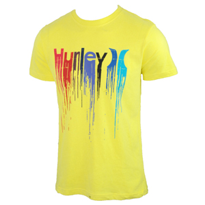 Mens Hurley One & Only Dripper T-Shirt. Acid