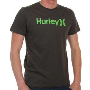 Hurley One and Only Tee shirt - Cinder/Green