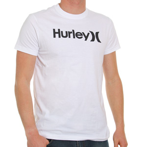 Hurley One and Only White Tee shirt - White/Black
