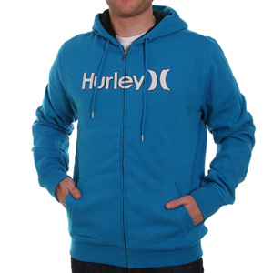 Hurley One and Sherpa Zip hoody - Sea Blue
