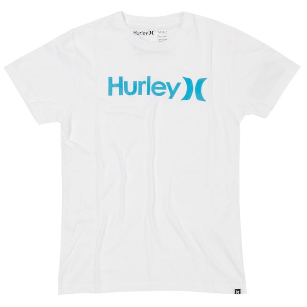 Hurley T-Shirt - One and Only Glow - White/Cyan