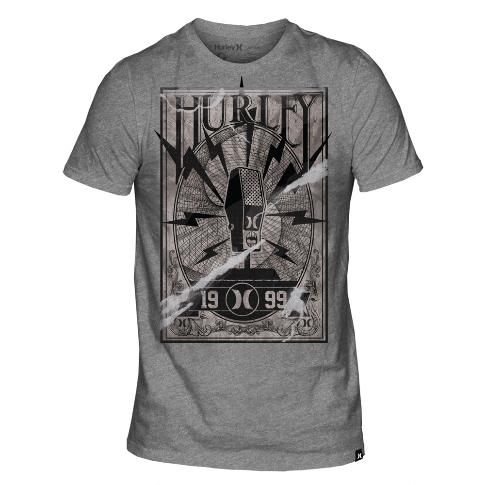 Hurley T-Shirt - Workin On It - Salt n Pepper