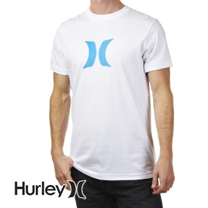T-Shirts - Hurley Icon T-Shirt - White Cyan