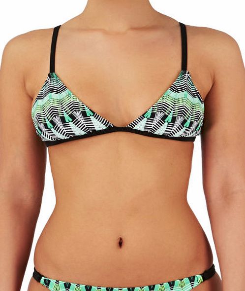 Hurley Womens Hurley Phoenix Sport Bra Bikini Top - Aqua