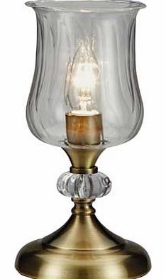 Hurricane Table Lamp - Antique Brass