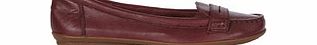 Hush Puppies Ceil plum leather penny loafers