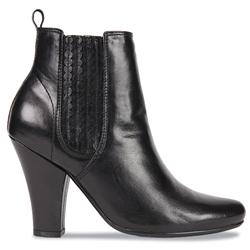 Hush Puppies Female FIORELLA LEATHER Upper TEXTILE Lining TEXTILE Lining Comfort Ankle Boots in Black Leather